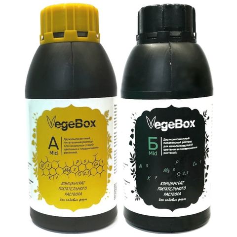 Питательный раствор VegeBox Mid А+Б 500 мл