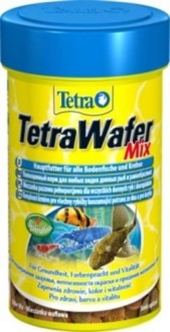 Tetra Wafer Mix корм для травоядных, хищных и донных рыб с добавлением креветок (пластинки) 100мл