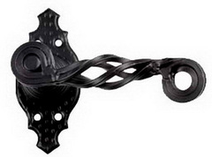 Ручка дверная AMIG на розетке 102K чёрная 100х44мм (12632)