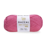 Пряжа Gazzal Baby Cotton 205 цвет 509 увядшая роза