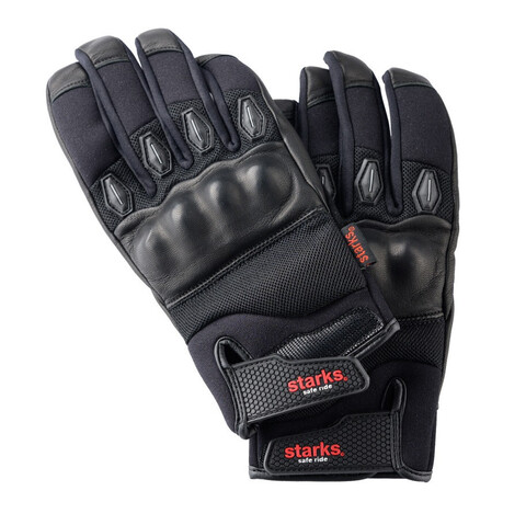 Перчатки STARKS Atlas (кожа/сетка) черный  XL