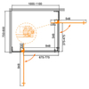 Cezares SLIDER-AH-2-70/80-100/110-GRIGIO-Cr Душевой уголок