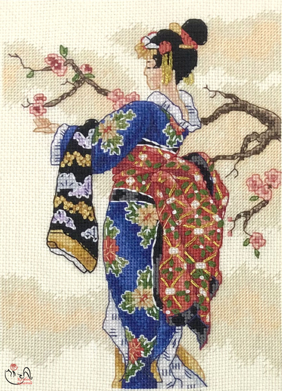 Набор для вышивания крестиком B1145 Бабочки (японка), Лука-С