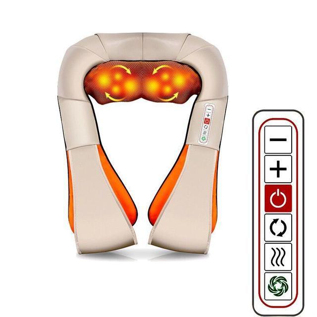 Neck Shoulder Massager 3D Heads Electric Wireless Heated Massage