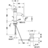 Duravit White Tulip Смеситель для биде, на 1 отв., с донным клапаном цвет: хром WT2400001010