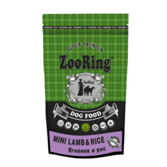 ZooRing сухой корм для собак мелких пород (ягненок,рис) 700 гр