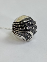 Волны (кольцо из серебра)