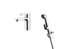 Aquatek AQ1812CR AQ1812CR НИКА смеситель для раковины 90 без донного клапана с гигиеническим ручным душем