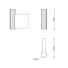 Decor Walther 0670190 Decor Walther OF.LINE HAK Крючок одинарный, цвет: Mocca