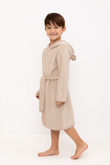 халат  для мальчика  К 5765-1/темно-бежевый(мишка)