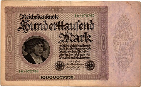 Банкнота Германия, Веймарская республика 10000 марок 1923 год