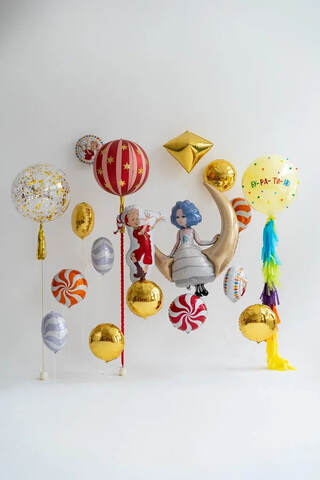 Сет гелиевых шаров Буратино и Мальвина