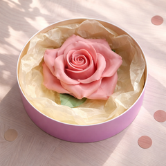 Шоколадная роза розовая / 16 см