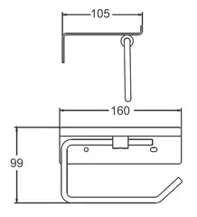 Держатель для туалетной бумаги BELZ B9001-5, брашированное золото