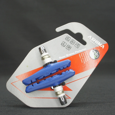 Тормозные колодки ободные Ashima APV65-PE 72мм синие