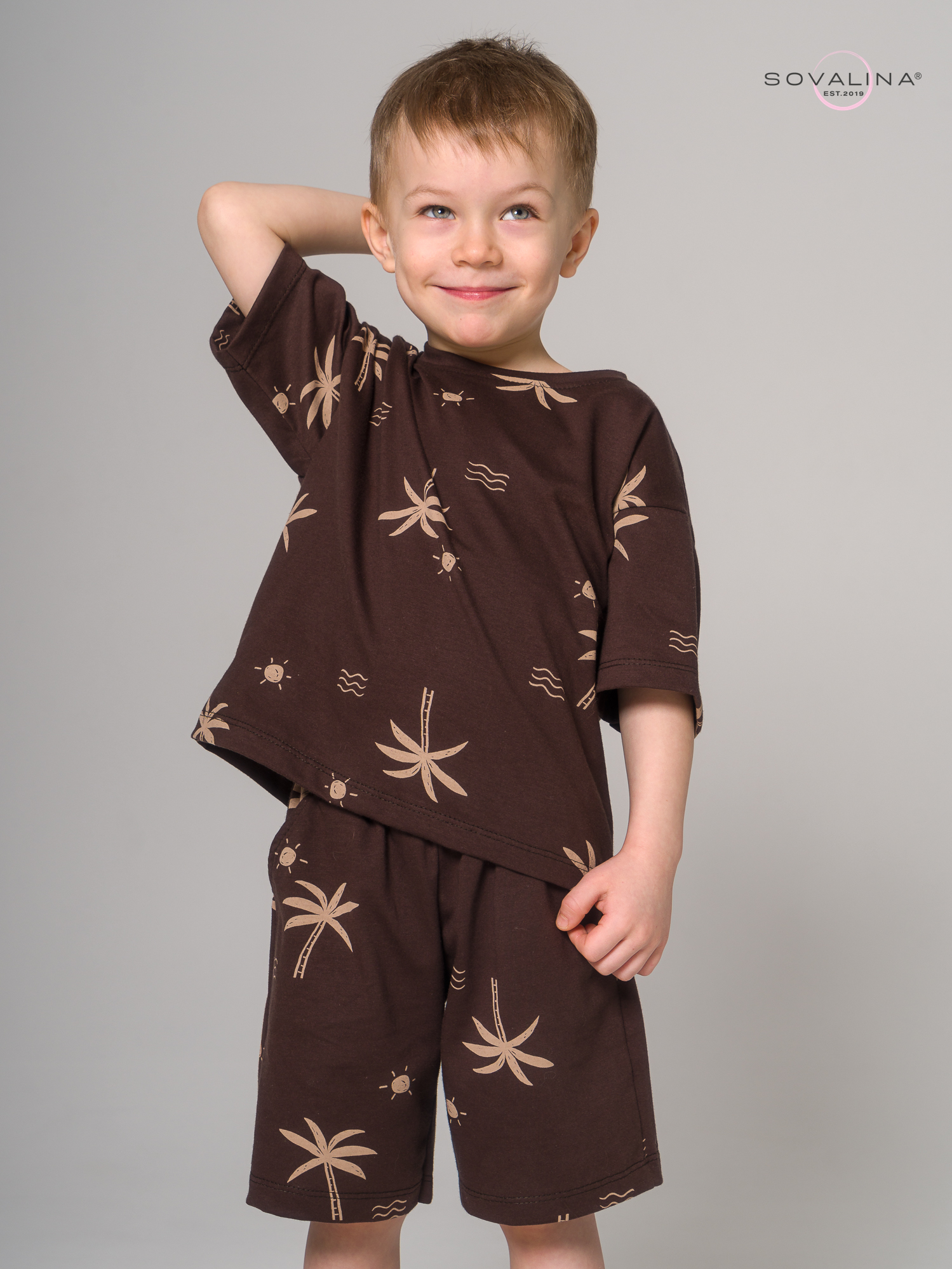 Костюм Light men пальмы коричневые