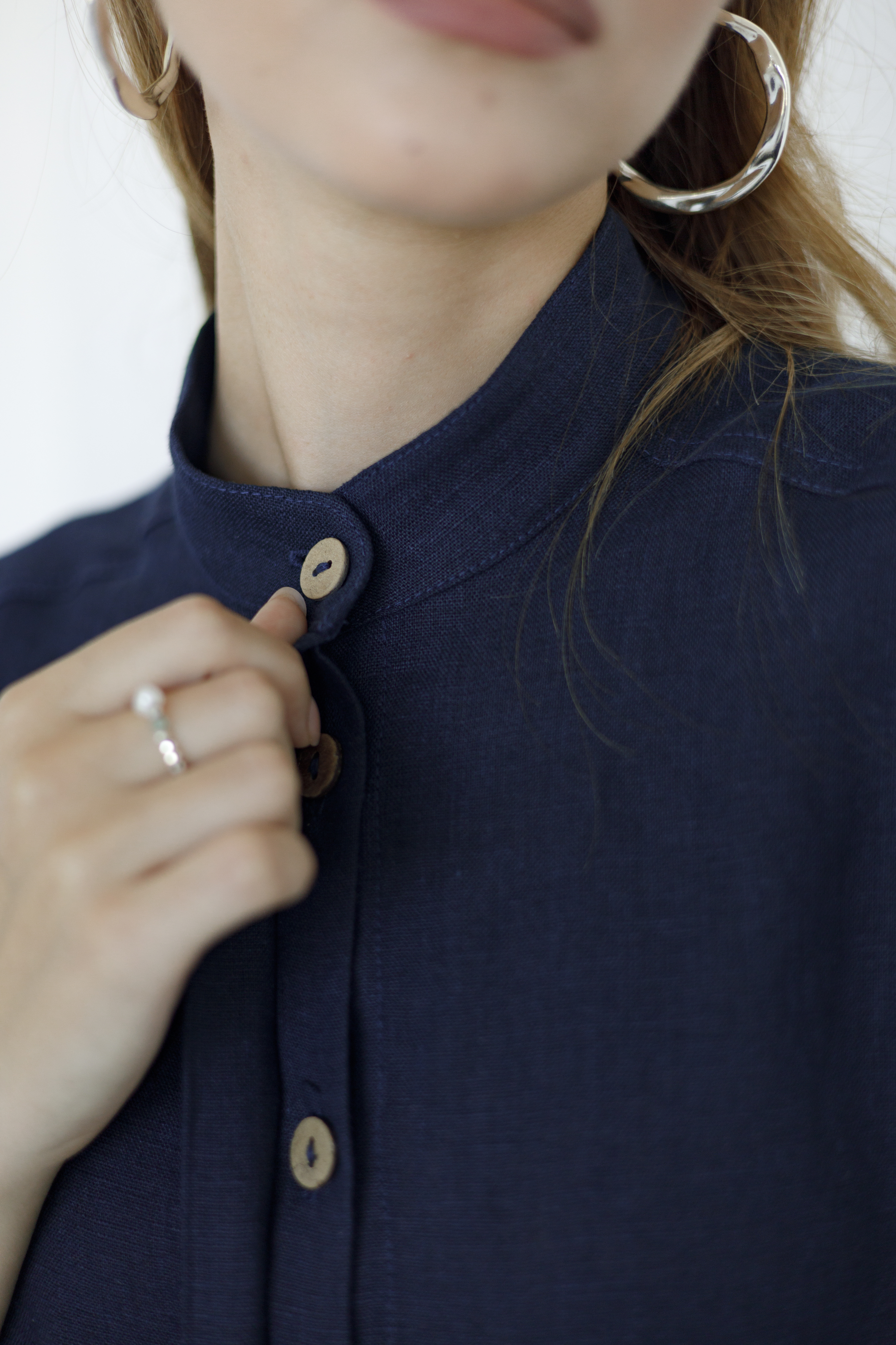 Платье миди льняное Бегония