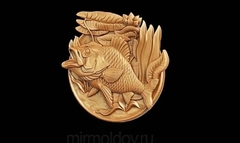 Силиконовый молд Рыба (медальон) № 0459