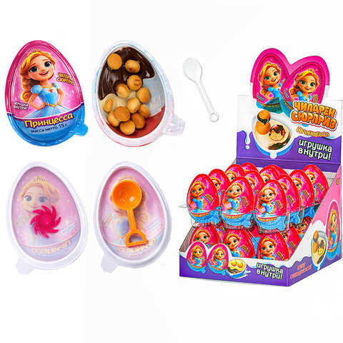 Шоколадная паста с печеньем и игрушкой Чилдрен сюрприз Принцесса 1кор*12бл*24шт, 15гр
