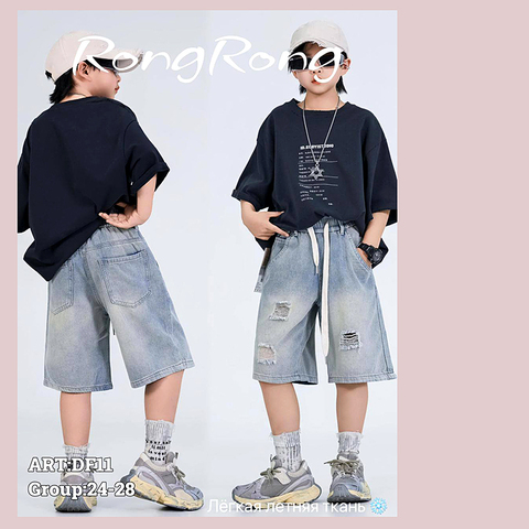 Бриджи джинсовые м (9-14) 260416-RN-DF11