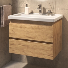 Тумба под раковину Фуста 700-0-2 (Фостер) навесная дуб золотой