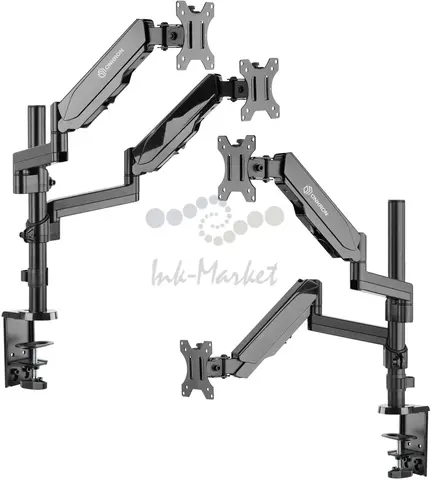 Настольный кронштейн-газлифт для двух мониторов ONKRON G140 чёрный