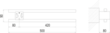 Полотенцесушитель Terminus Полка Электро П2 ПРОФ 500х90
