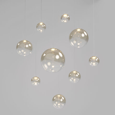 Подвесной светодиодный светильник 50231/1 LED хром/янтарный