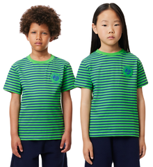 Детская теннисная футболка Lacoste Ultra-Dry Sport Roland Garros Edition Tennis T-Shirt - navy blue/green