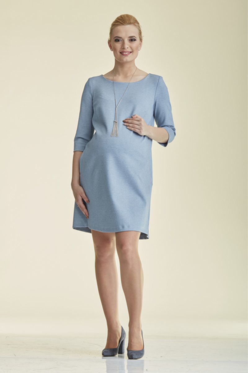 Фото платье для беременных Mama i Ja от магазина СкороМама, серо-голубой, размеры.
