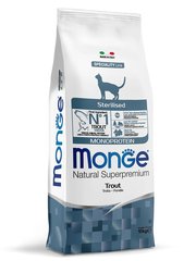 Monge Cat Monoprotein Sterilised корм для стерилизованных кошек (с форелью) 10 кг