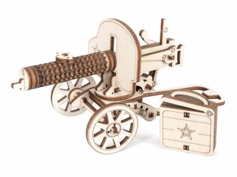 Пулемет ЛТ Максим 1910 от Lemmo - Деревянный конструктор, сборная модель 3D пазл, миниатюра