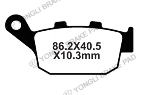 YL-F033 Тормозные колодки дисковые мото YONGLI Organic (FDB531P)