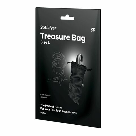 Черный мешочек для хранения игрушек Treasure Bag L - Satisfyer 4059501