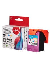 Струйный картридж Sakura CC643HE (№121 Tri-colour) для HP Deskjet D1660, D2530, D2545, D2560, D2660, D2680, D5560; Deskjet F2430, F2440, F4240, F4280, F4435, F4440, F4480, F4580AIO; ENVY 110, 114, 120 eAIO; Photosmart C4635, C4640, C4650, C4680, C474