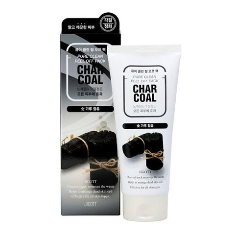 Jigott Charcoal Pure Clean Peel Off Pack - Маска-пленка очищающая с древесным углем