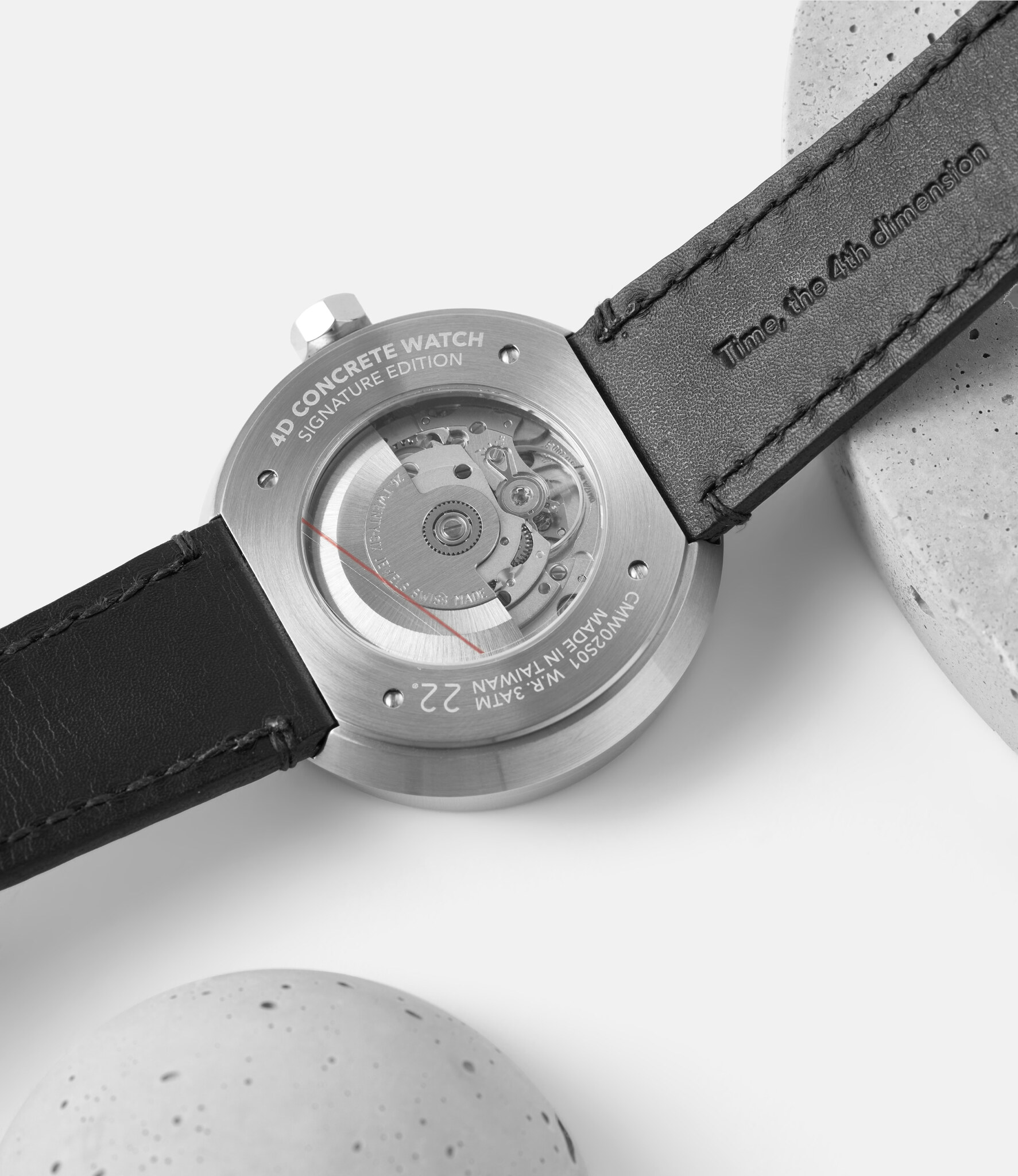 22 Studio Часы с бетонным циферблатом 4D Watch Automatic Refined Steel