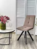 фото 3 Стул BRONX, 360 град. поворот. B5 Капучино, велюр / черный каркас, М-City на profcook.ru