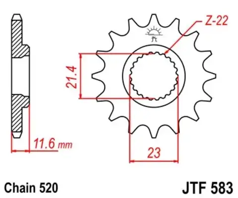 Звезда ведущая RK C4063-14ZZ0 ( JTF583.14 )