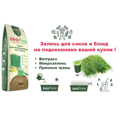 ZEOFLORA Влагорегулирующий грунт для выращивания ростков пшеницы витграсса, 2,5 л
