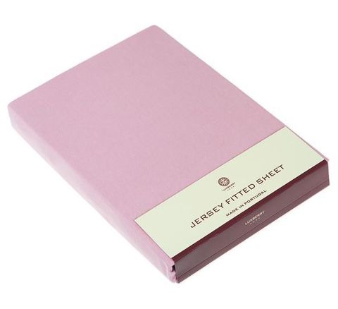 Простыня 200х220х30 Luxberry (Т) Трикотаж Джерси розовая
