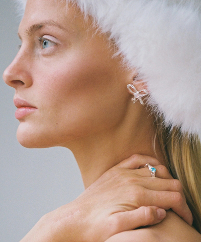 Серьги WHITE RIBBON