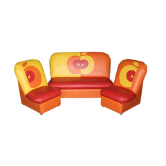 Комплект мягкой игровой мебели «Радуга» Яблоко желто-оранжевый