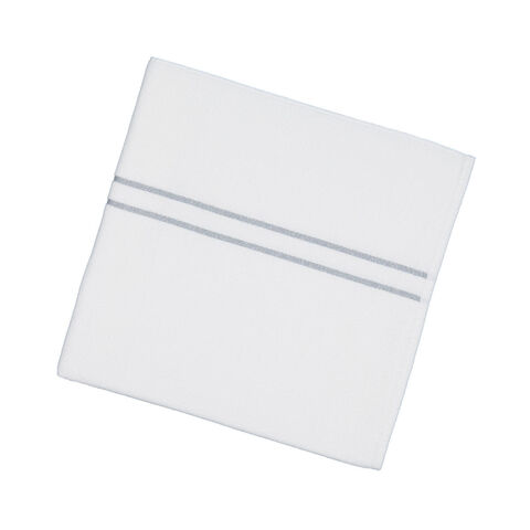 Полотенце 75x150 Feiler La Glamour Weis/Silber бело-серебристое