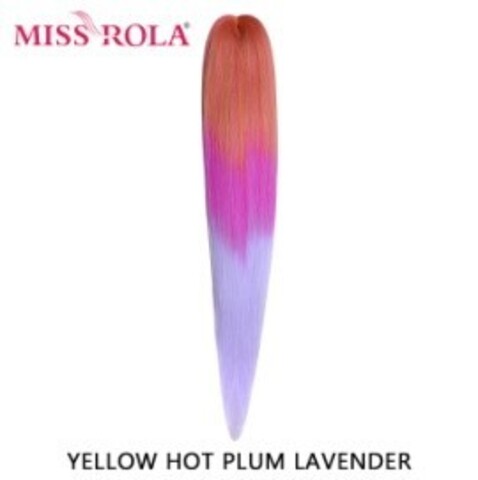 Канекалон M05 Easy Braid (искуственные волосы) 3 цветный yellow/ hot_plum/ lavander