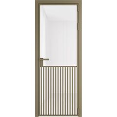 Алюминиевая дверь 15AG шампань остеклённая