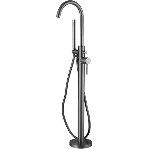 Abber Wasser Kreis AF8115NG Смеситель напольный для ванны, цвет: серый