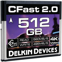 Карта памяти Delkin Devices 512GB Cinema CFast 2.0 560,  495MB/s