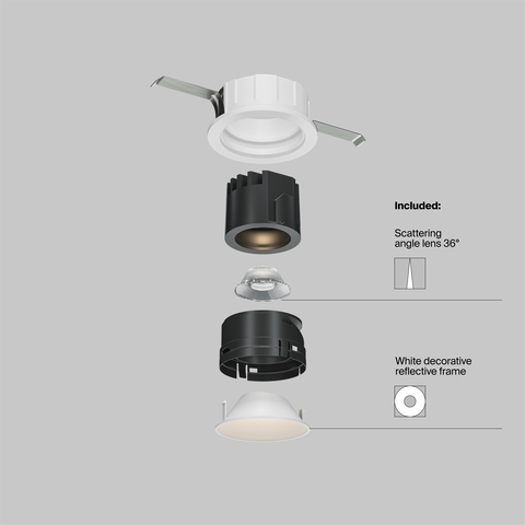 Встраиваемый светодиодный светильник Maytoni Wise DL057-7W3K-W