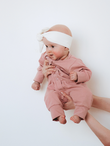 Комбинезон для новорожденного пудрово розовый